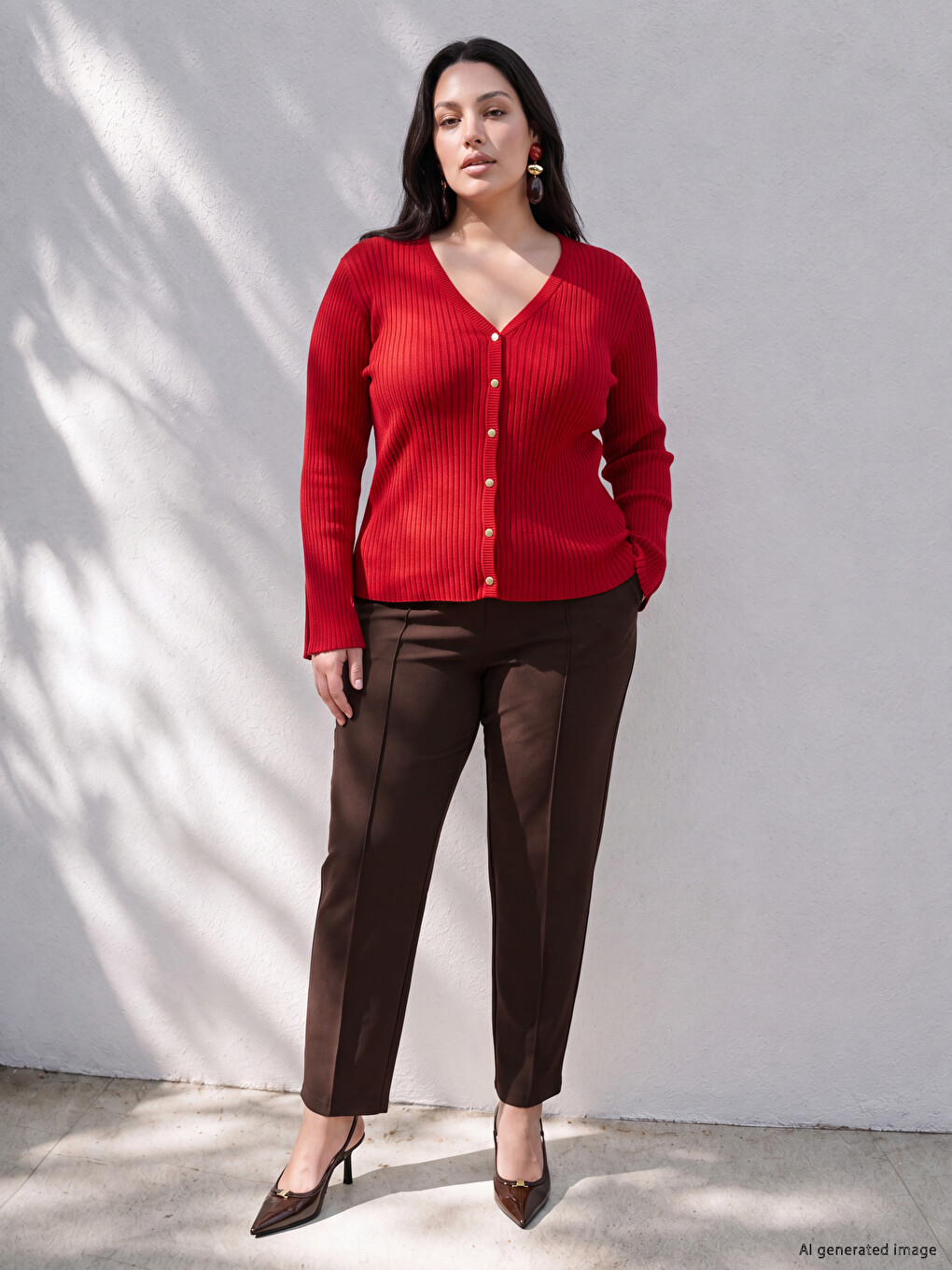Plus Size Elastic Waist Women's Trousers