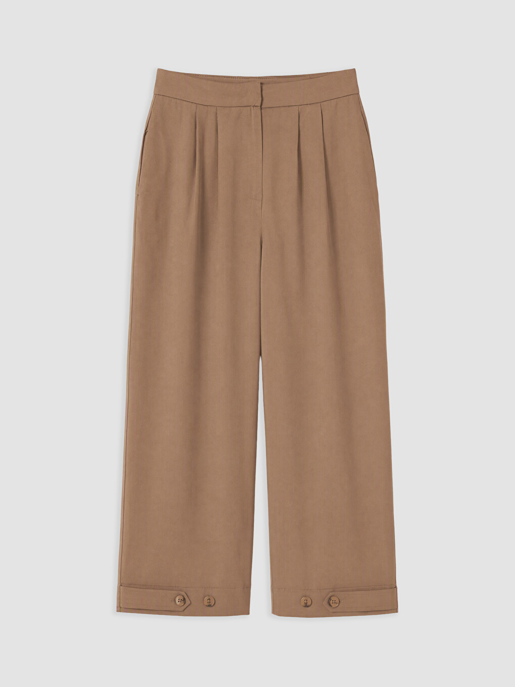 Wide Leg Pleated Women's Trousers