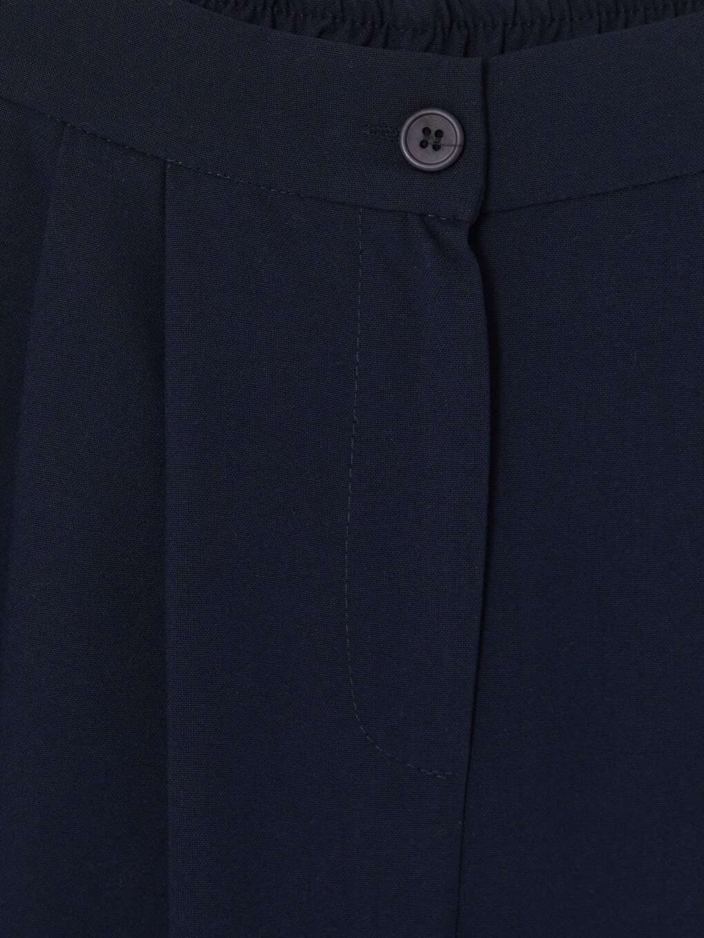 Pantaloni Din Țesătură Plisată Cu Talie Elastică Pentru Femei-5