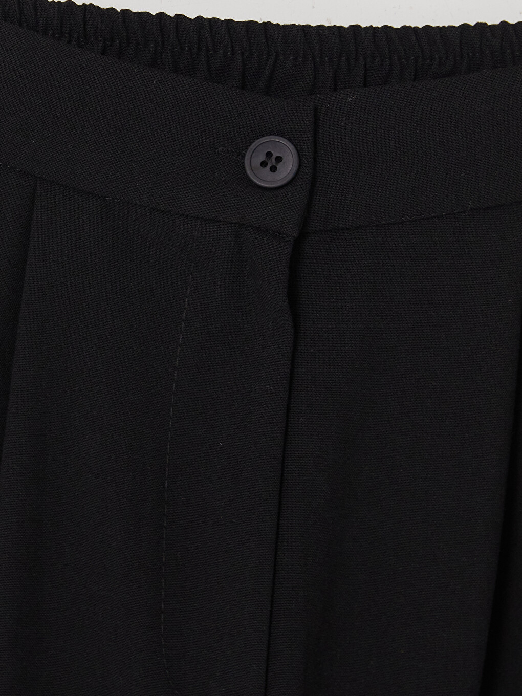 Pantaloni Din Țesătură Plisată Cu Talie Elastică Pentru Femei-6