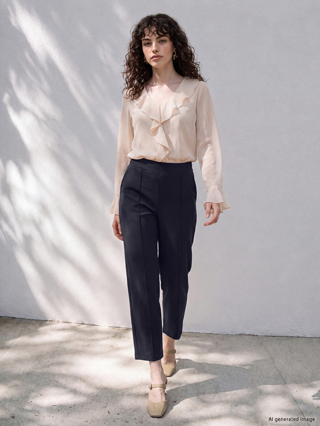 Elastic Waist Women's Trousers