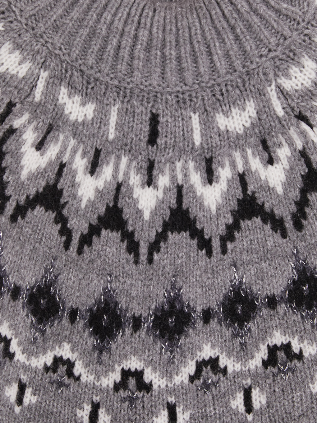 Mock Neck Patterned Women's Knitwear Sweater-5