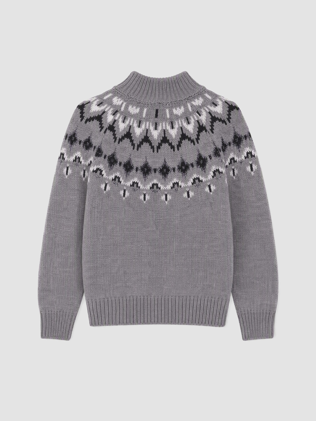 Mock Neck Patterned Women's Knitwear Sweater-6