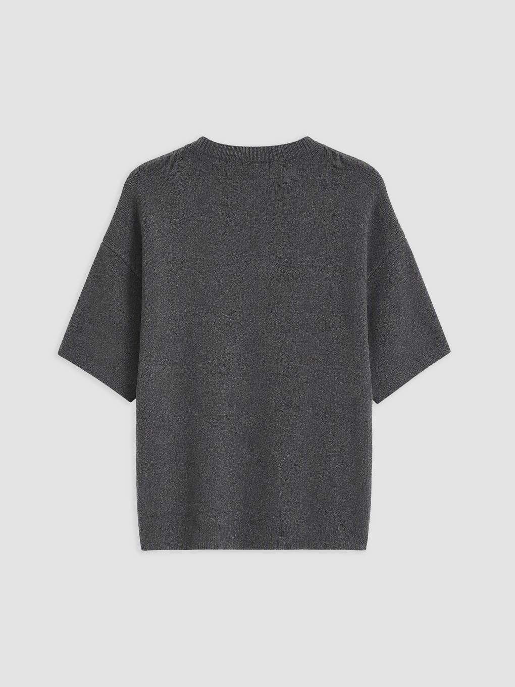 Gri Taşlı Oversize Kadın Triko Kazak-5