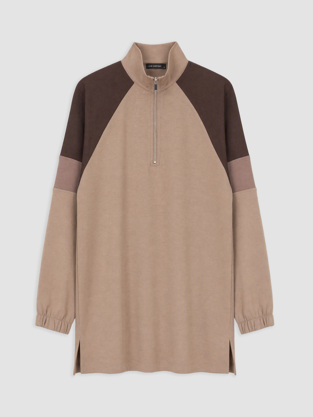 Kahverengi Soft Touch Kadın Sweatshirt Tunik