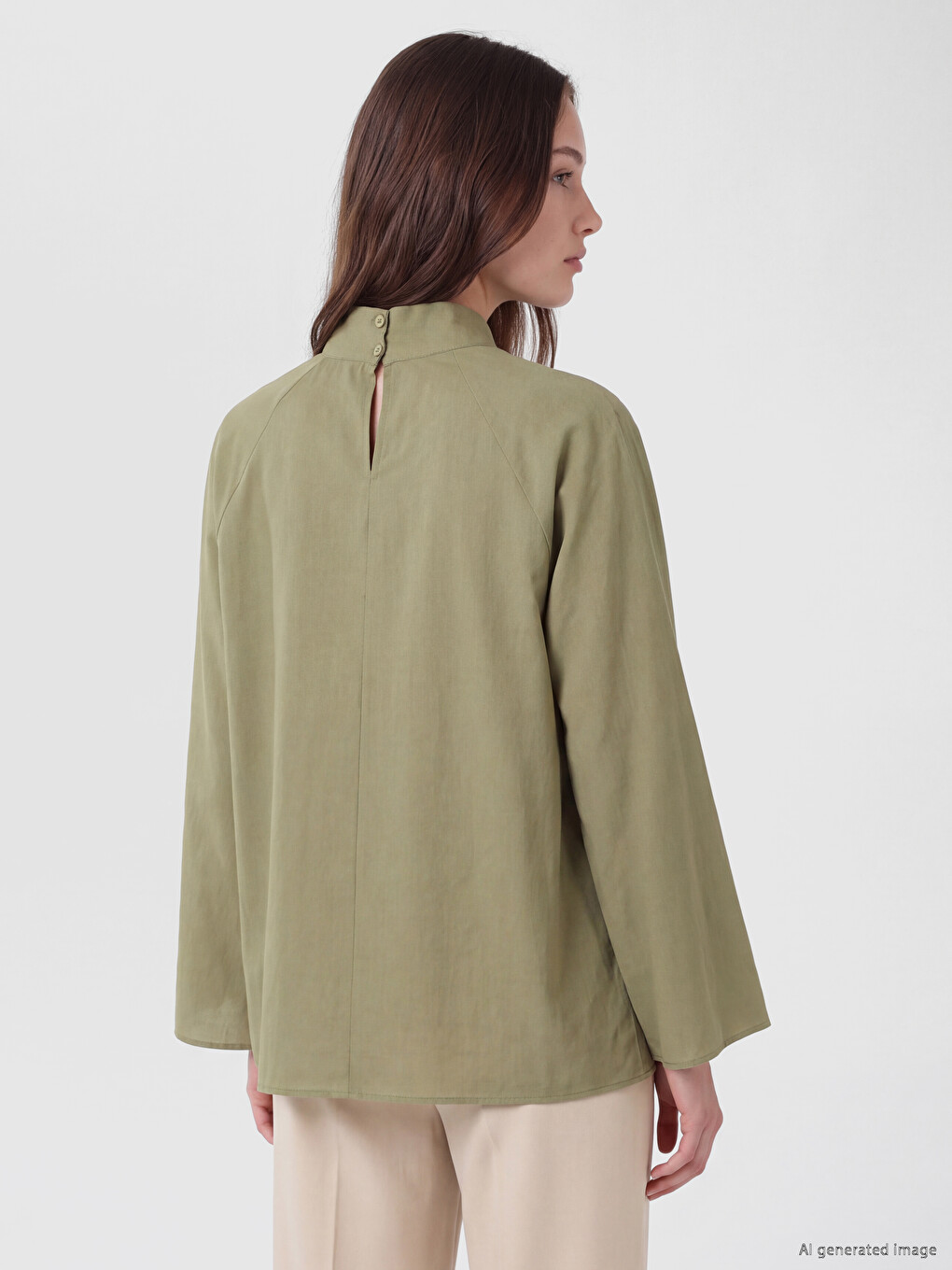 Ruched Modal Blend Blouse-3