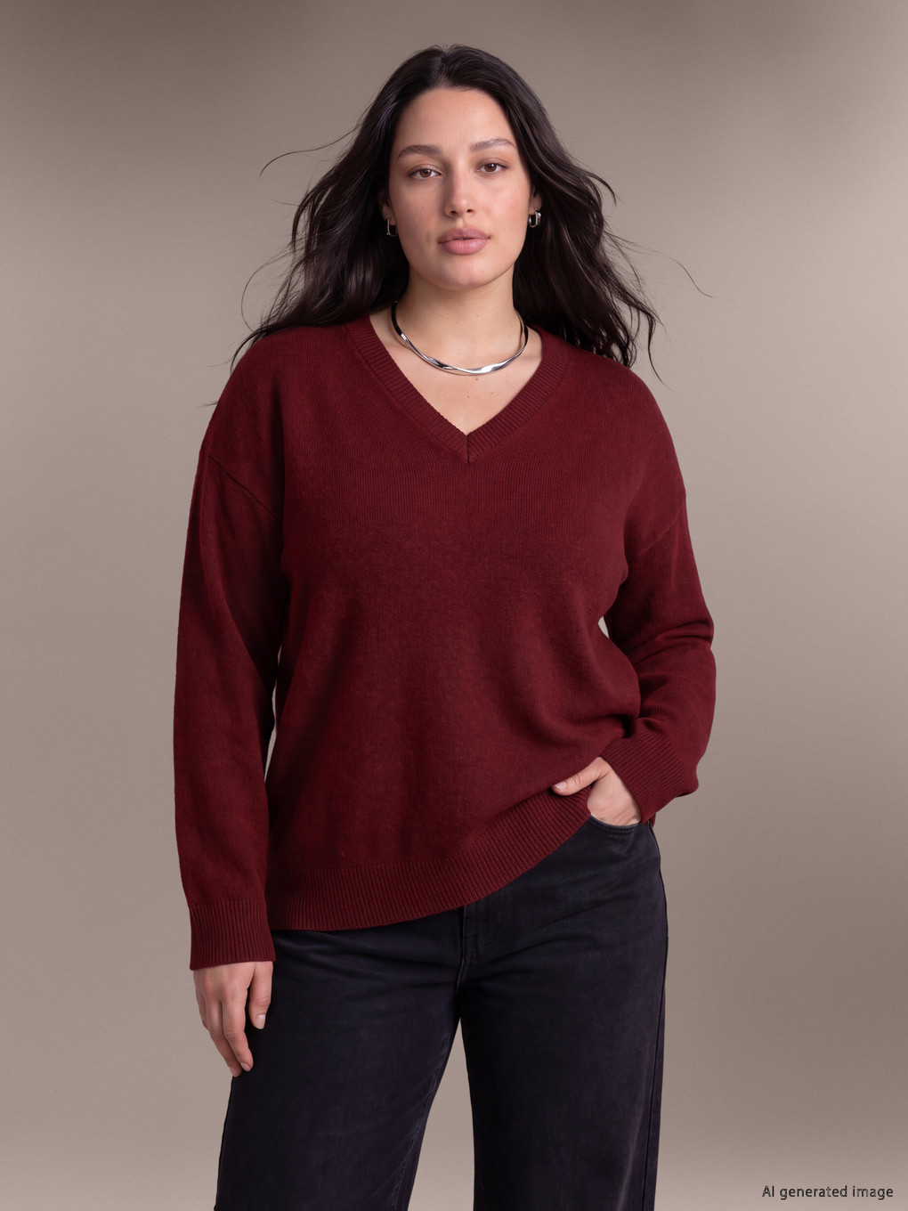 Woman Bordeaux Sweater