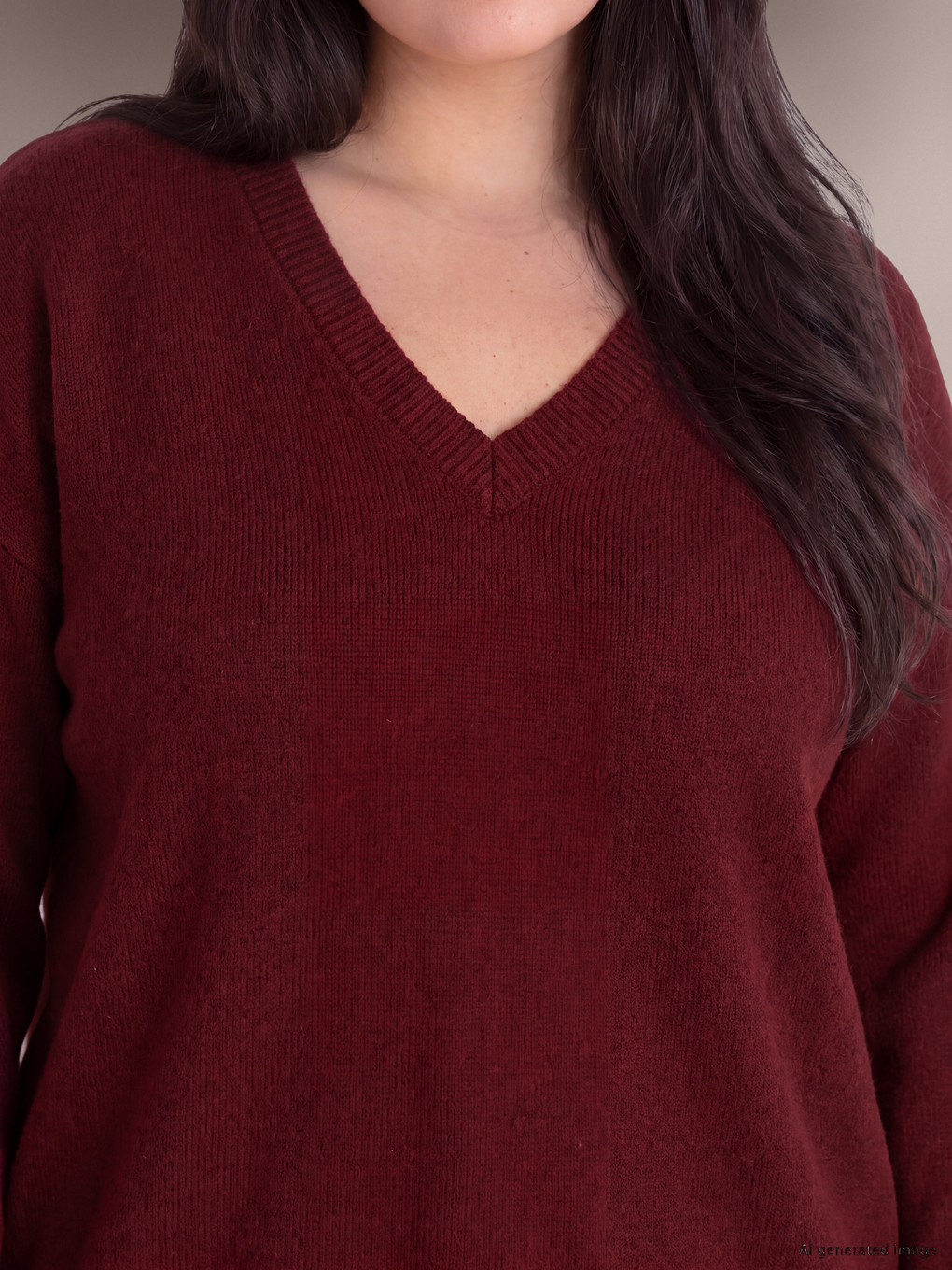 Woman Bordeaux Sweater-2