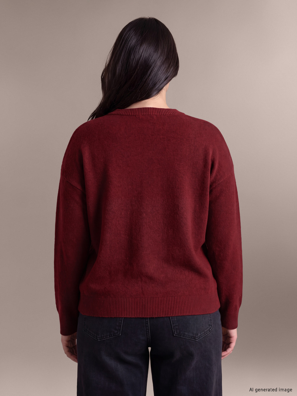 Woman Bordeaux Sweater-3