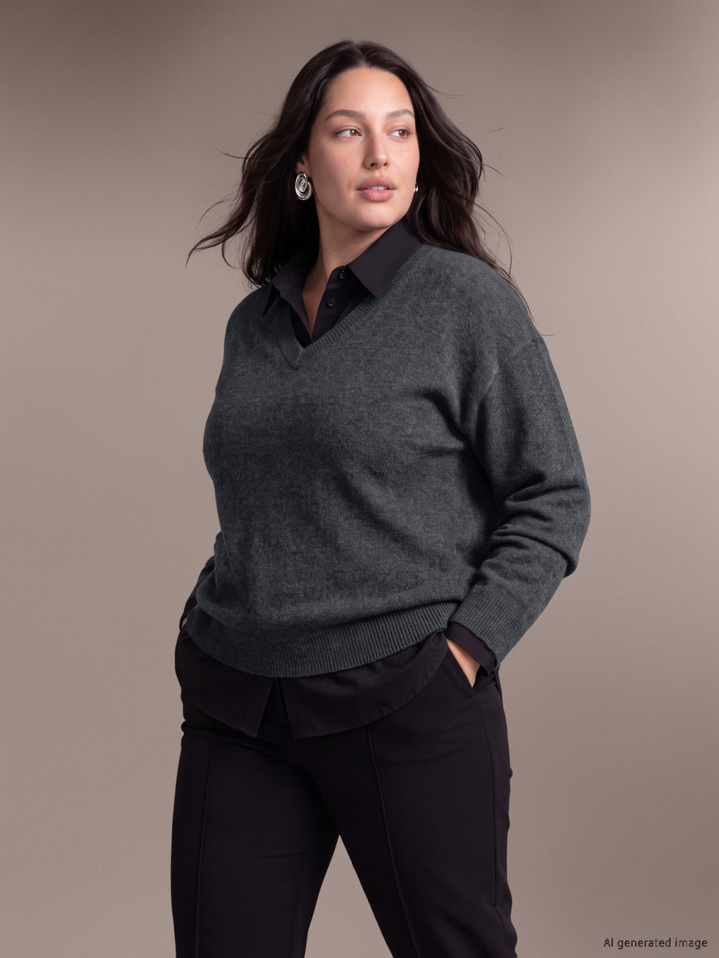 Woman Anthracite Sweater