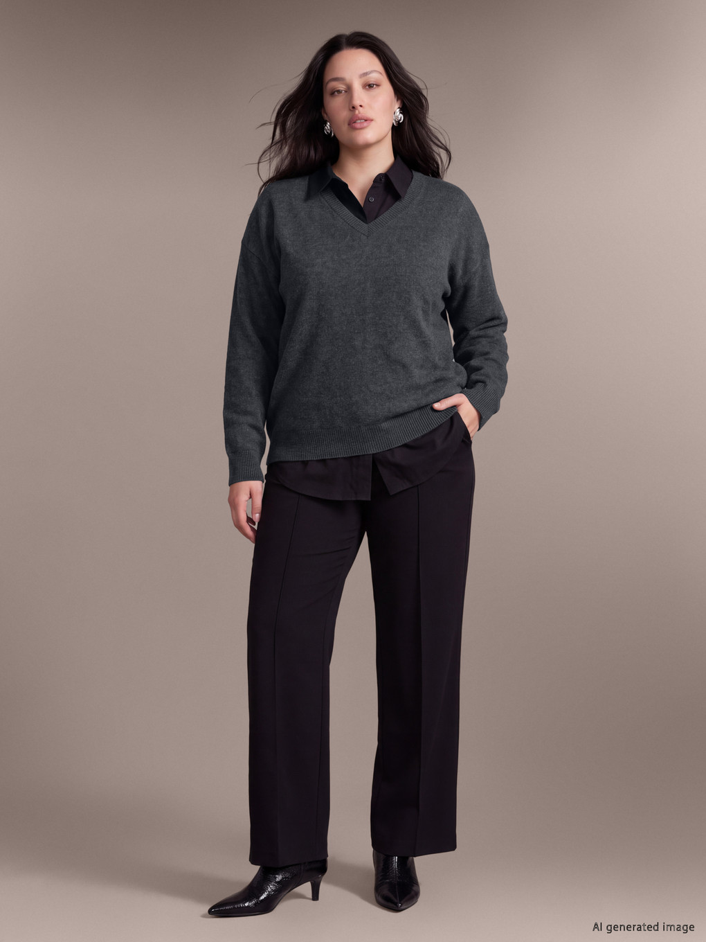Woman Anthracite Sweater-1