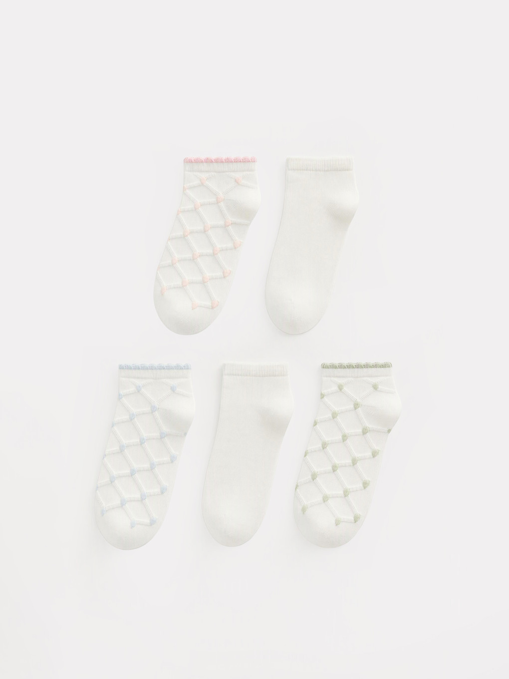 Patterned Women's Trainer Socks 5 Pack