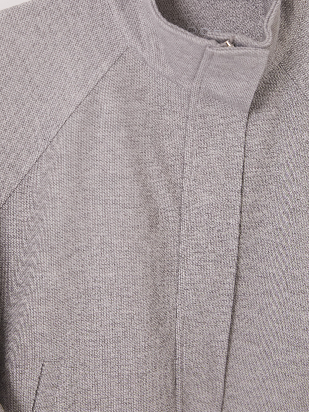 Gri Oversize Kadın Fermuarlı Sweatshirt-2