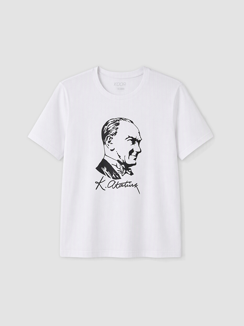 Beyaz Atatürk Temalı Kadın Tişört