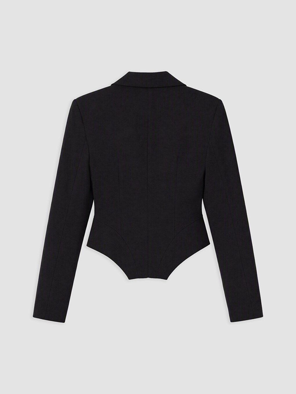 Siyah Asimetrik Kesim Kadın Blazer Ceket-1