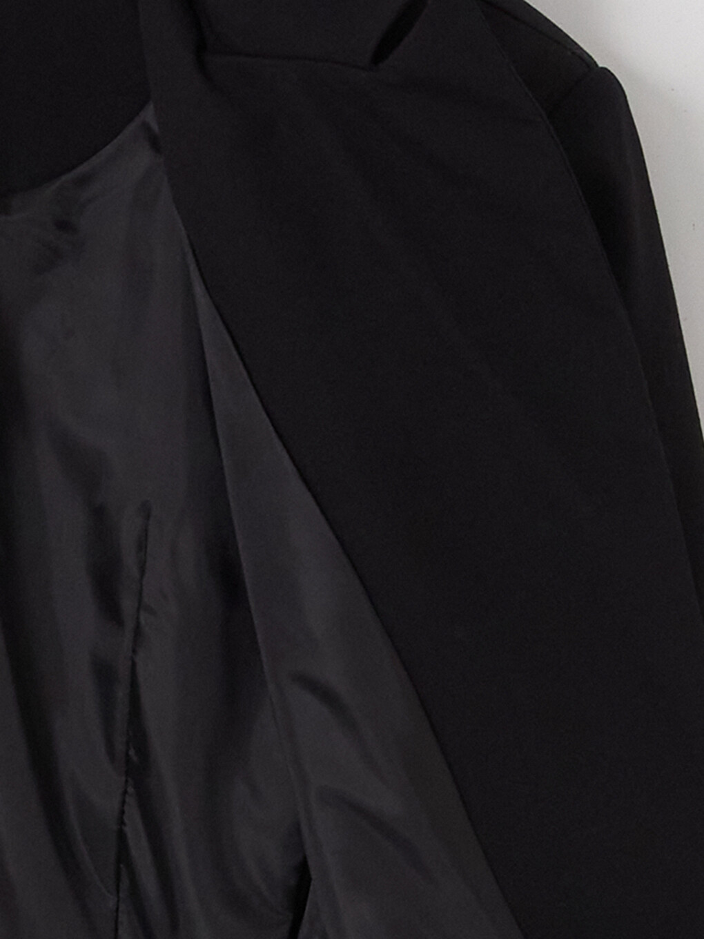 Siyah Asimetrik Kesim Kadın Blazer Ceket-3