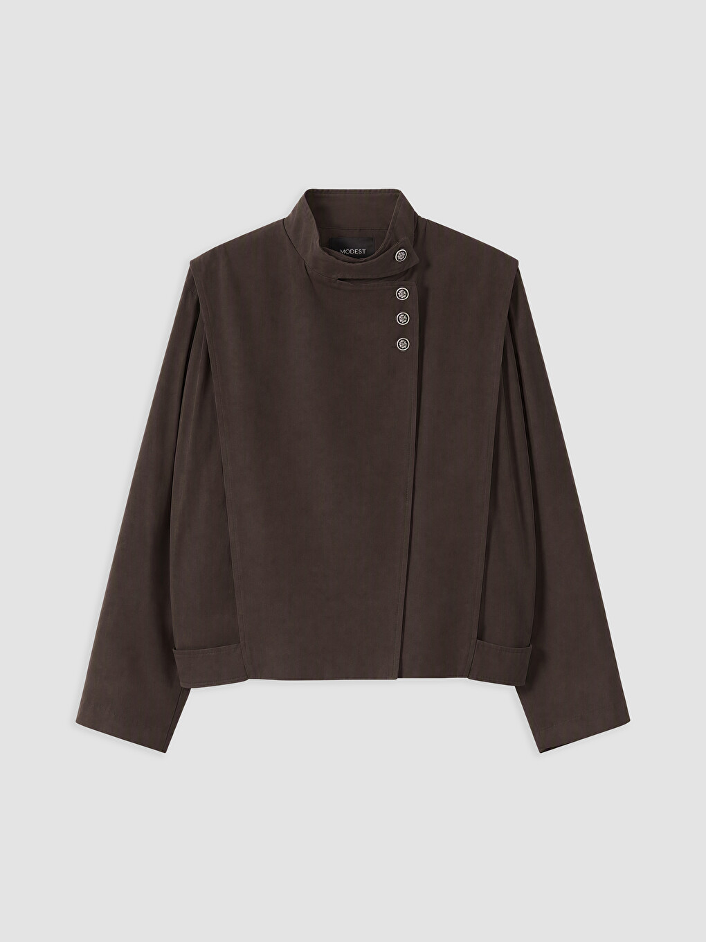 Woman Brown Raincoat