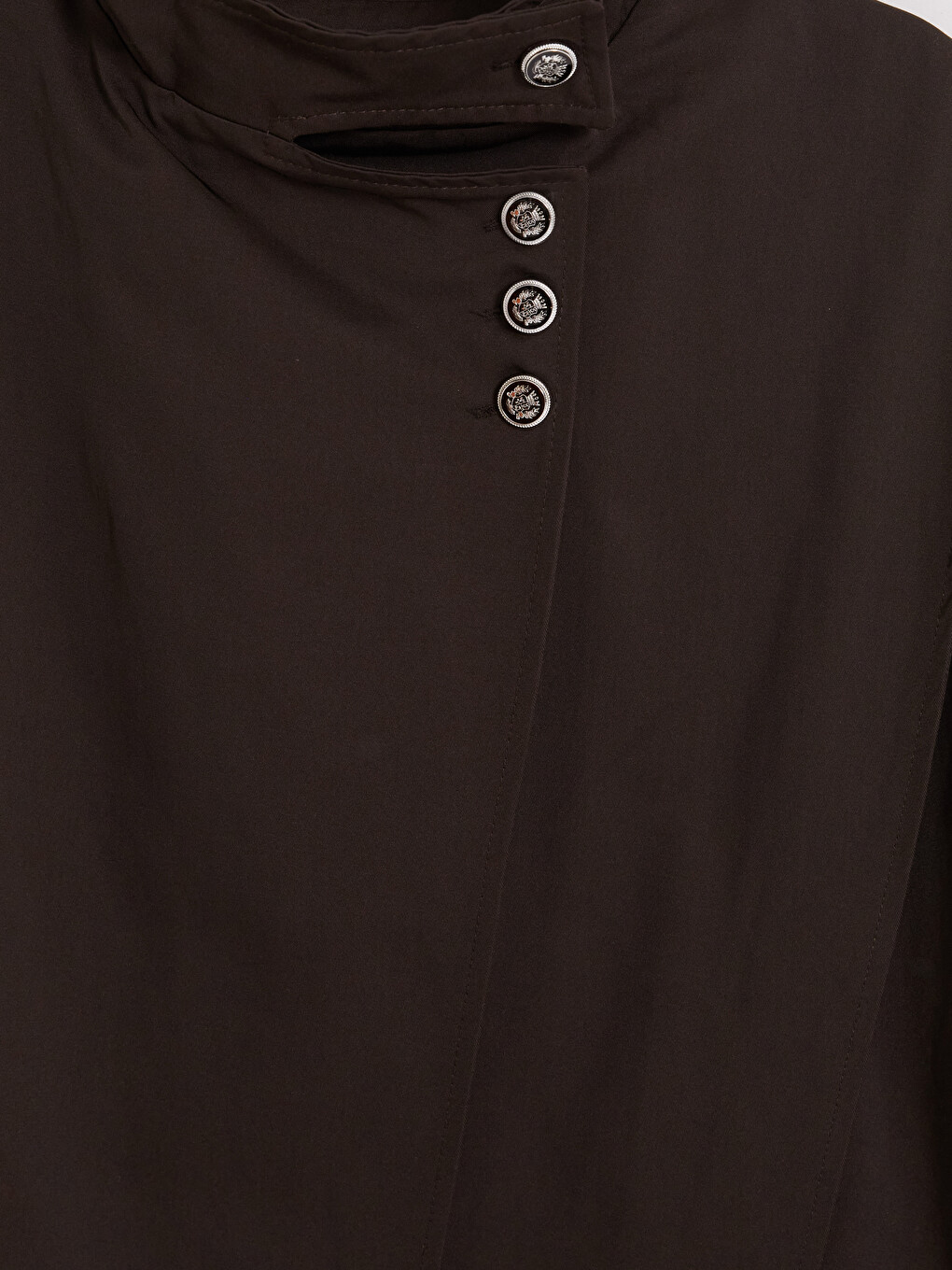 Woman Brown Raincoat-2