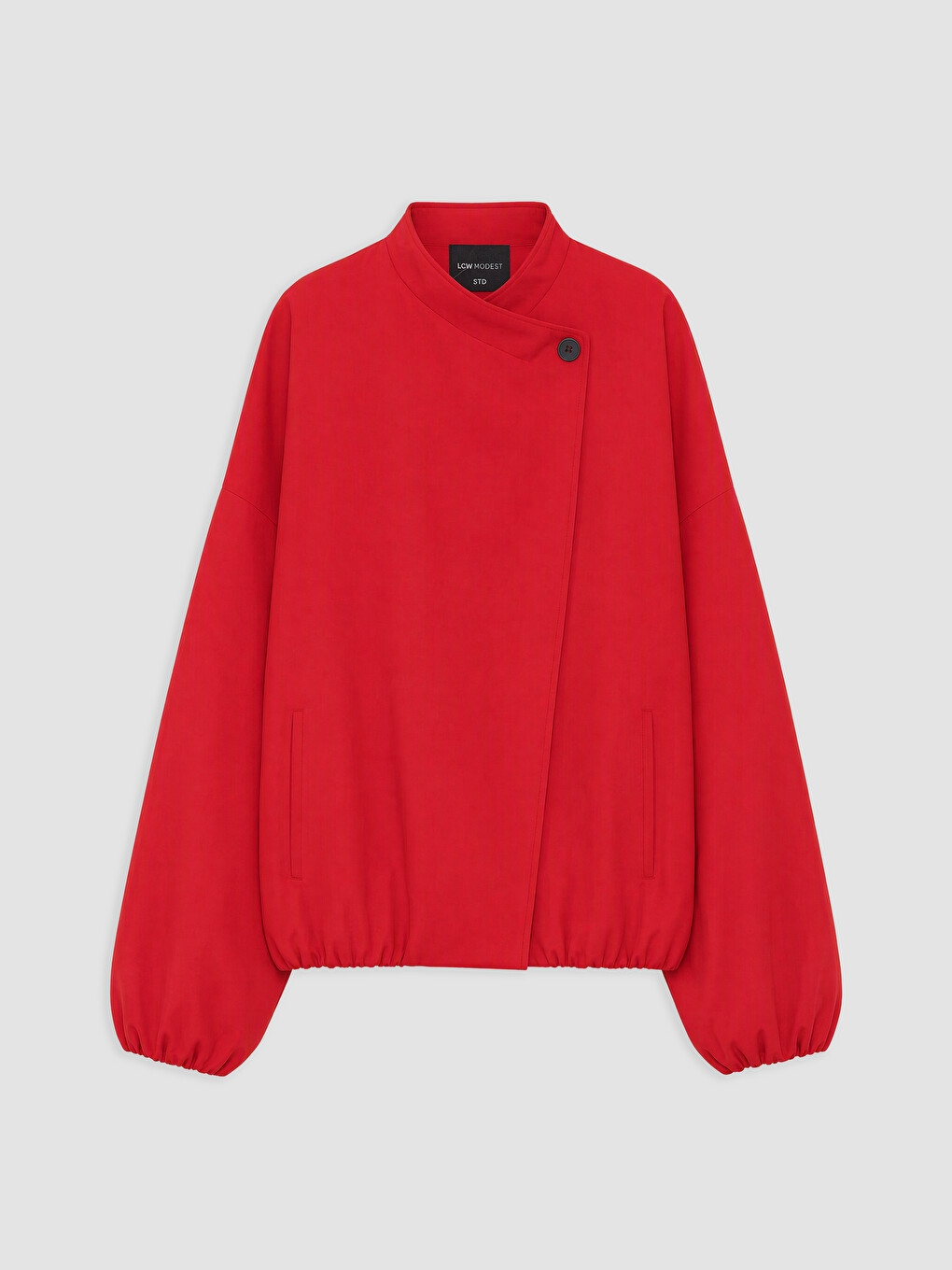 Woman Red Raincoat
