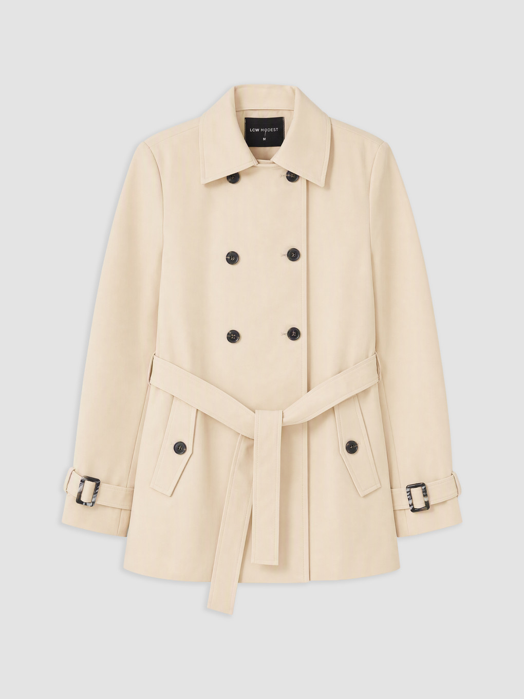 Trenci Oversize De Femei Cu Guler Cu Dublu Piept-2