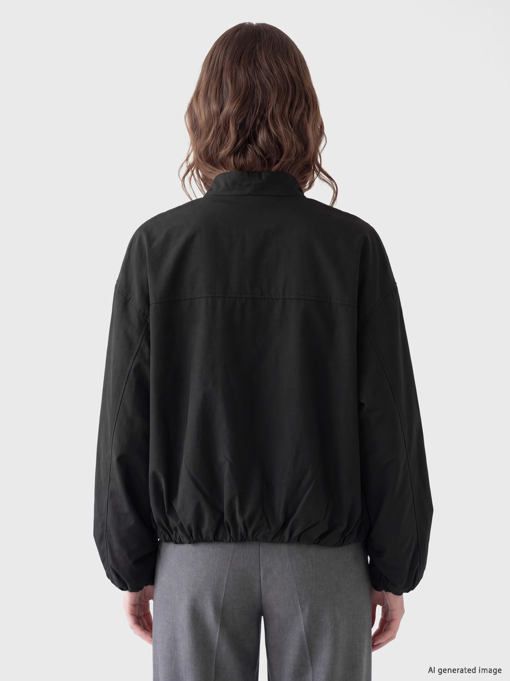 Double Breasted Collar Oversize Women's Raincoat-3