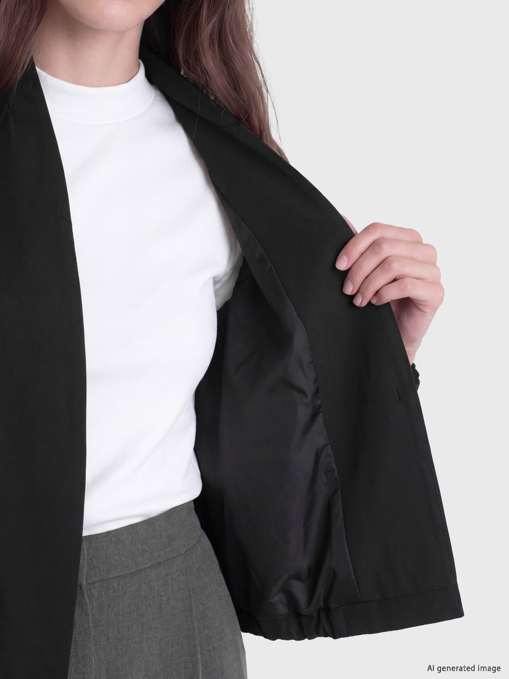 Double Breasted Collar Oversize Women's Raincoat-4