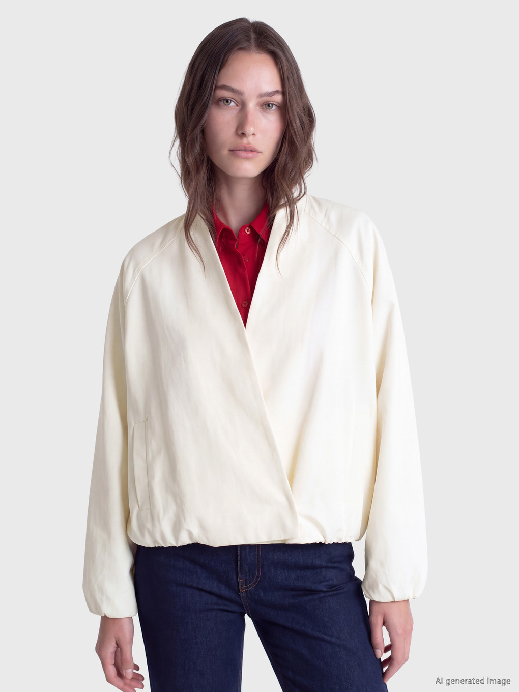 Woman Ecru Raincoat