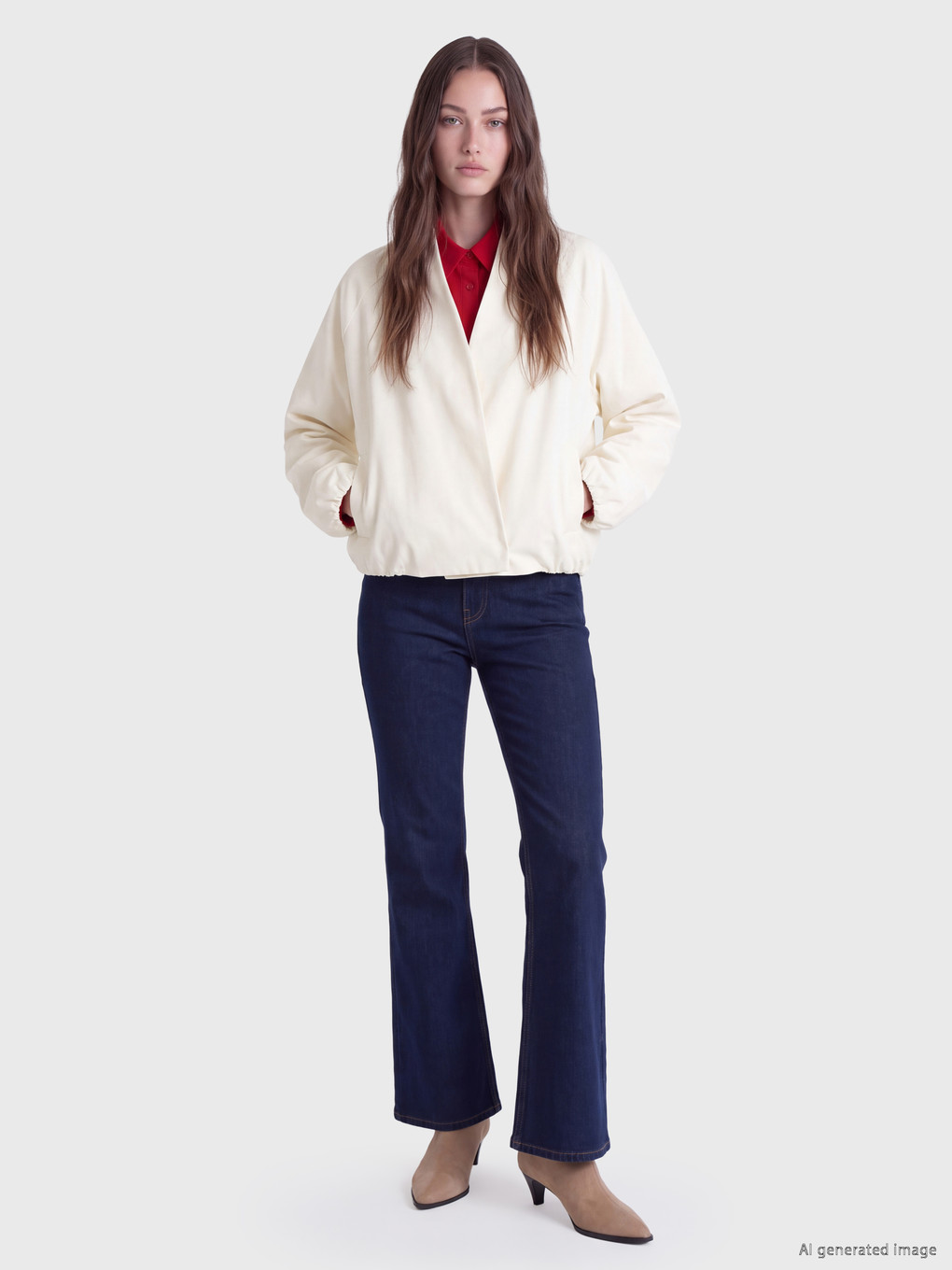 Woman Ecru Raincoat-1