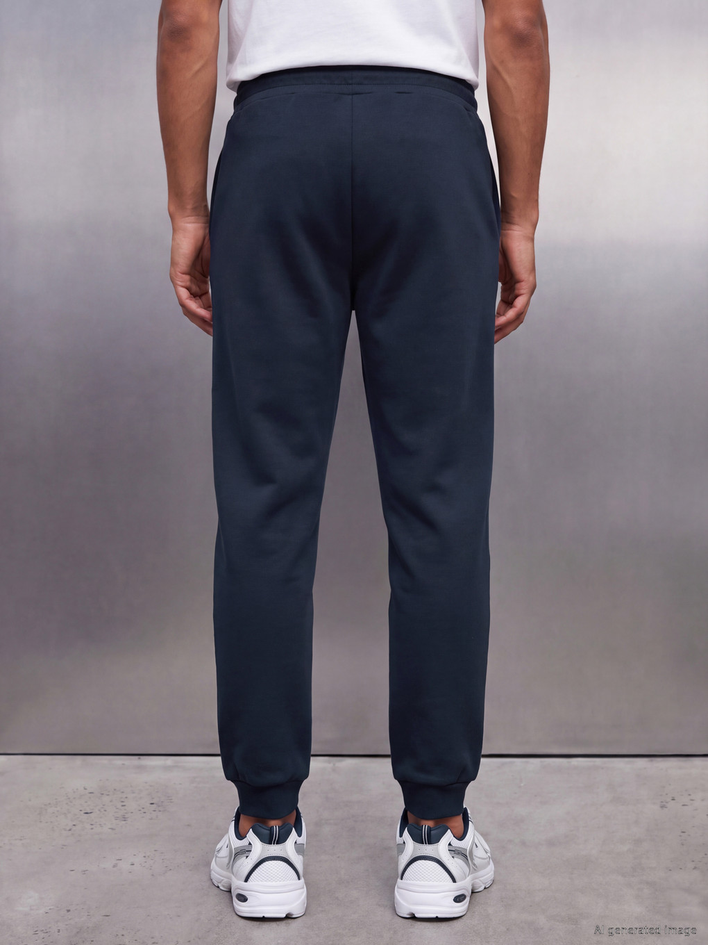 Lacivert Loose Fit Erkek Jogger Eşofman Altı-3