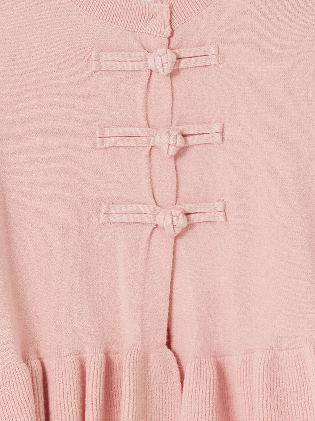 Crew Neck Girls' Cardigan-1