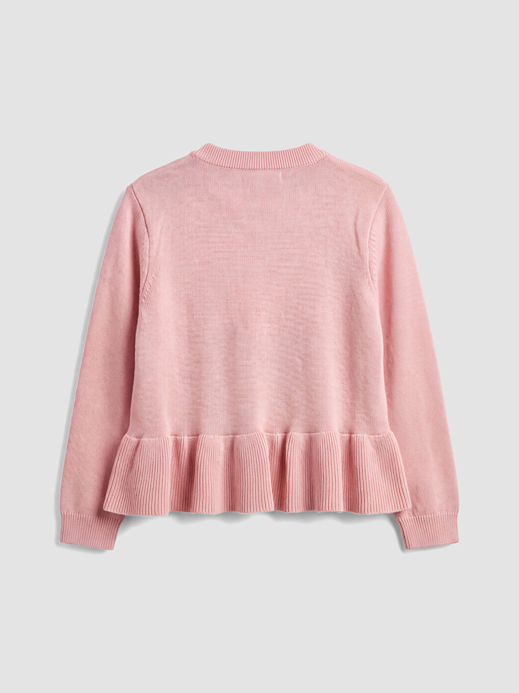 Crew Neck Girls' Cardigan-2