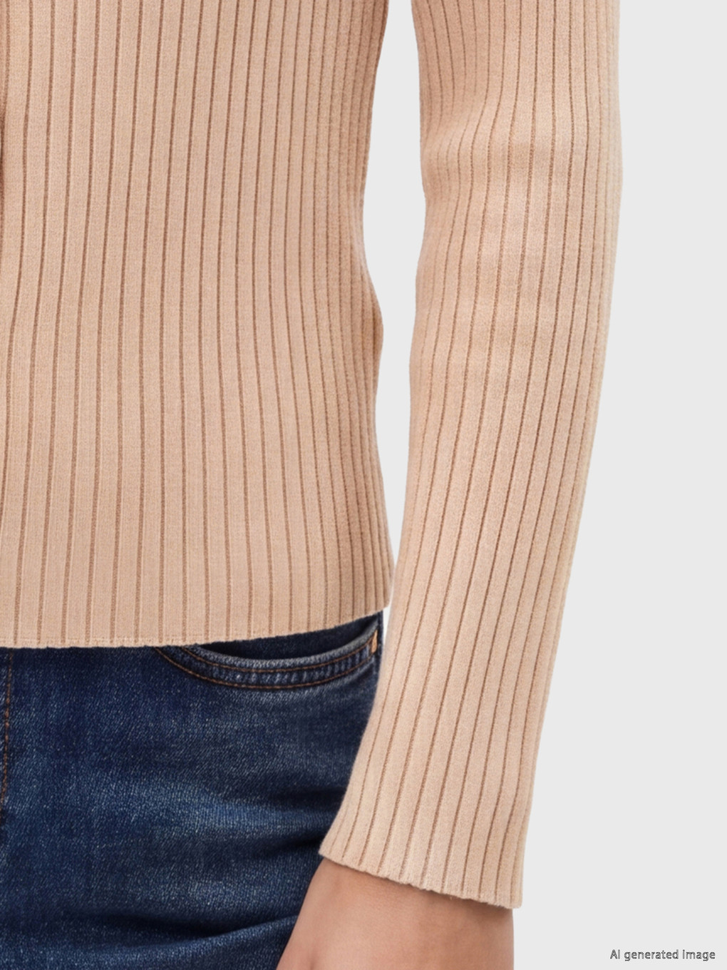 Crew Neck Ribbed Knitwear Cardigan-2