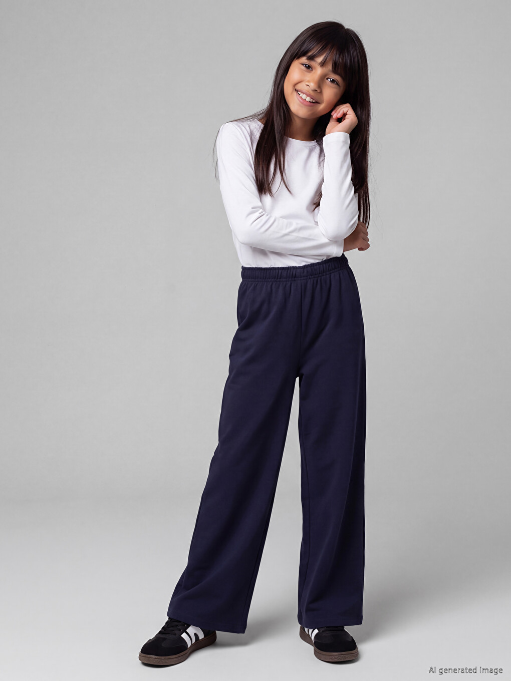 Girl Navy Sweatpants-2