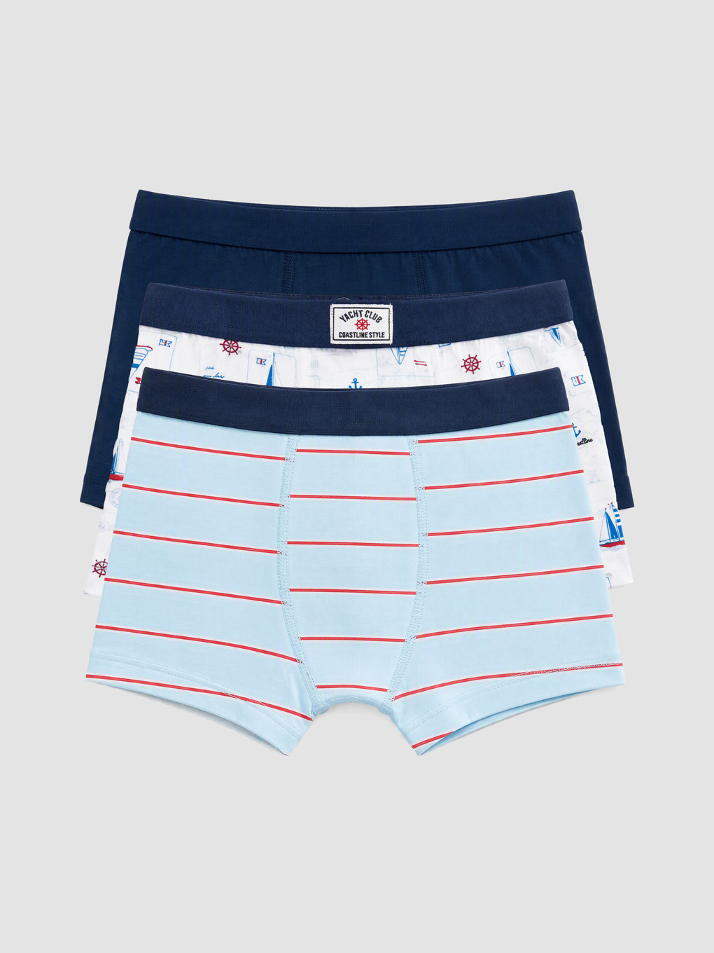 Beyaz 3'lü Erkek Çocuk Boxer-5