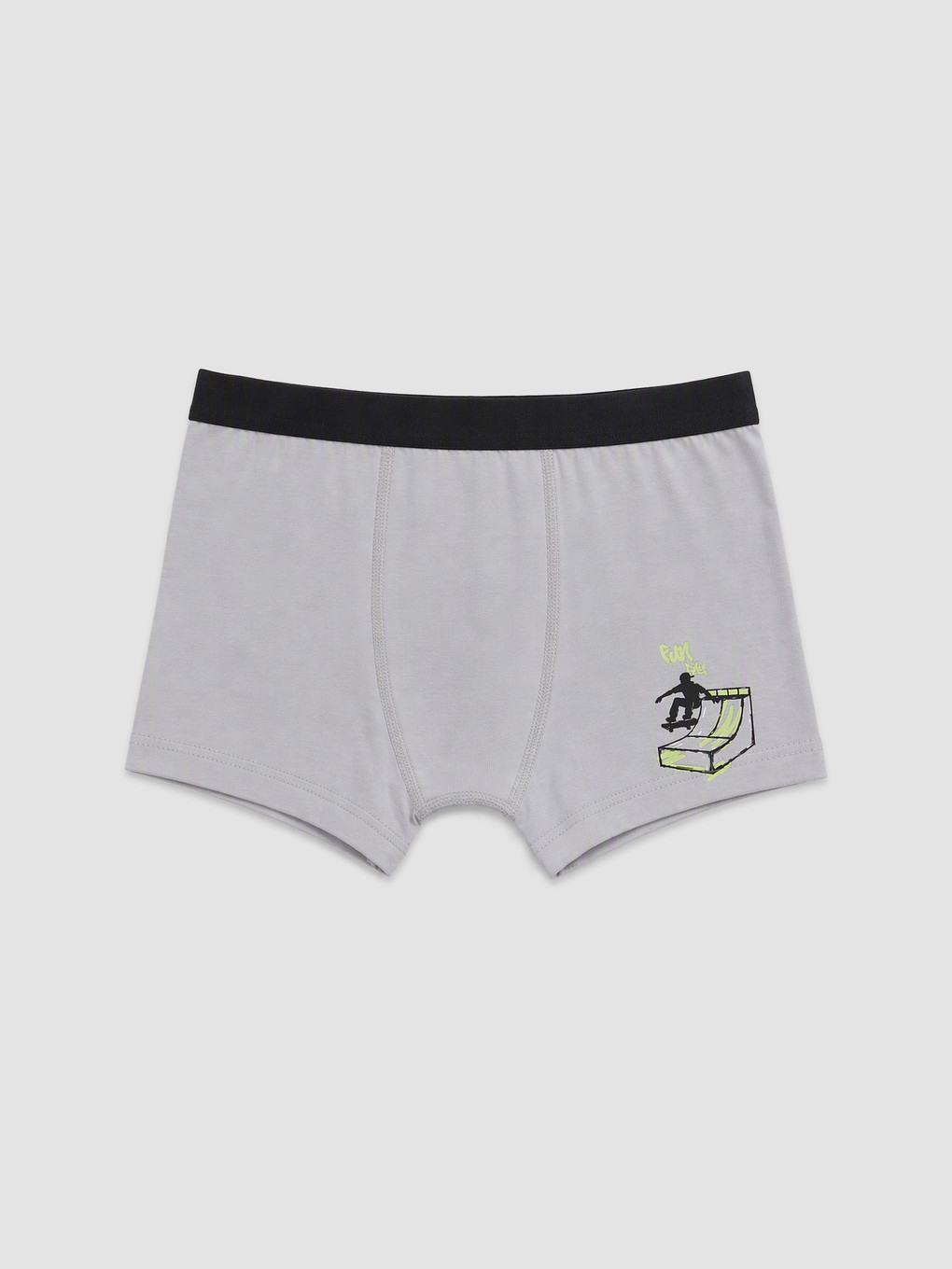 Beyaz 3'lü Erkek Çocuk Baskılı Boxer-1