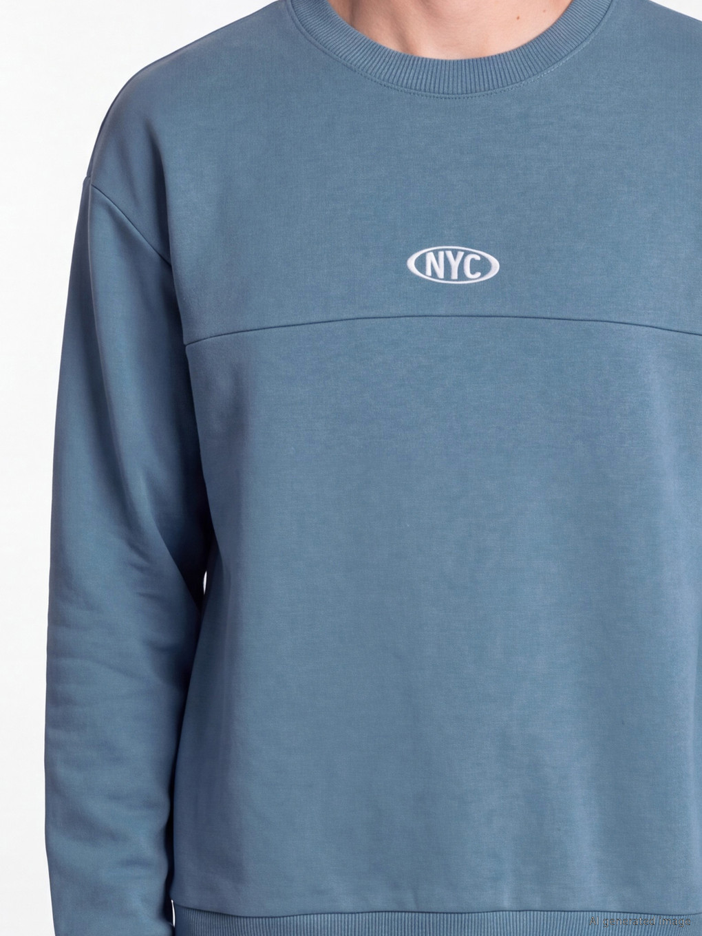 İndigo Nyc Nakışlı Erkek Sweatshirt-2