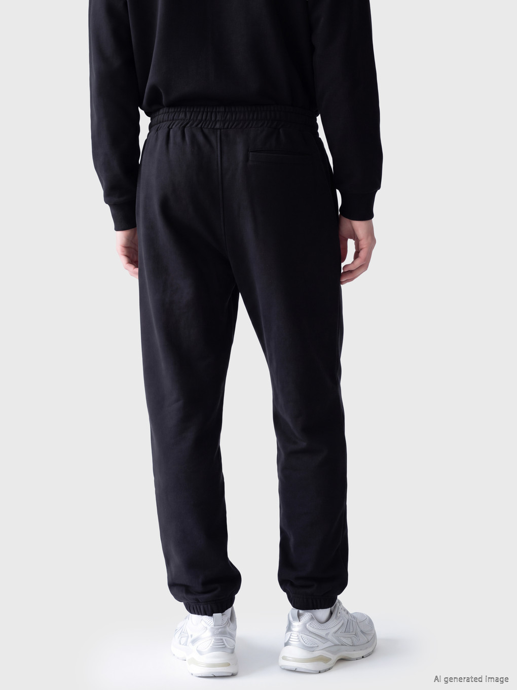 Siyah Nyc Nakış Detaylı Erkek Jogger Eşofman Altı-3