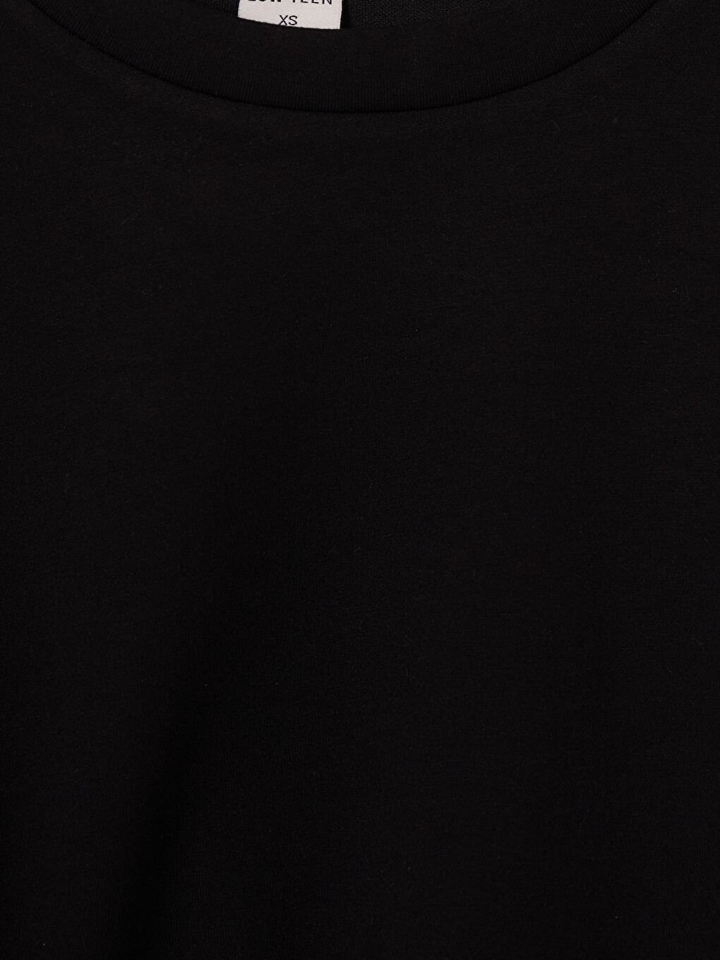 Siyah Bisiklet Yaka Genç Kız Sweatshirt-4
