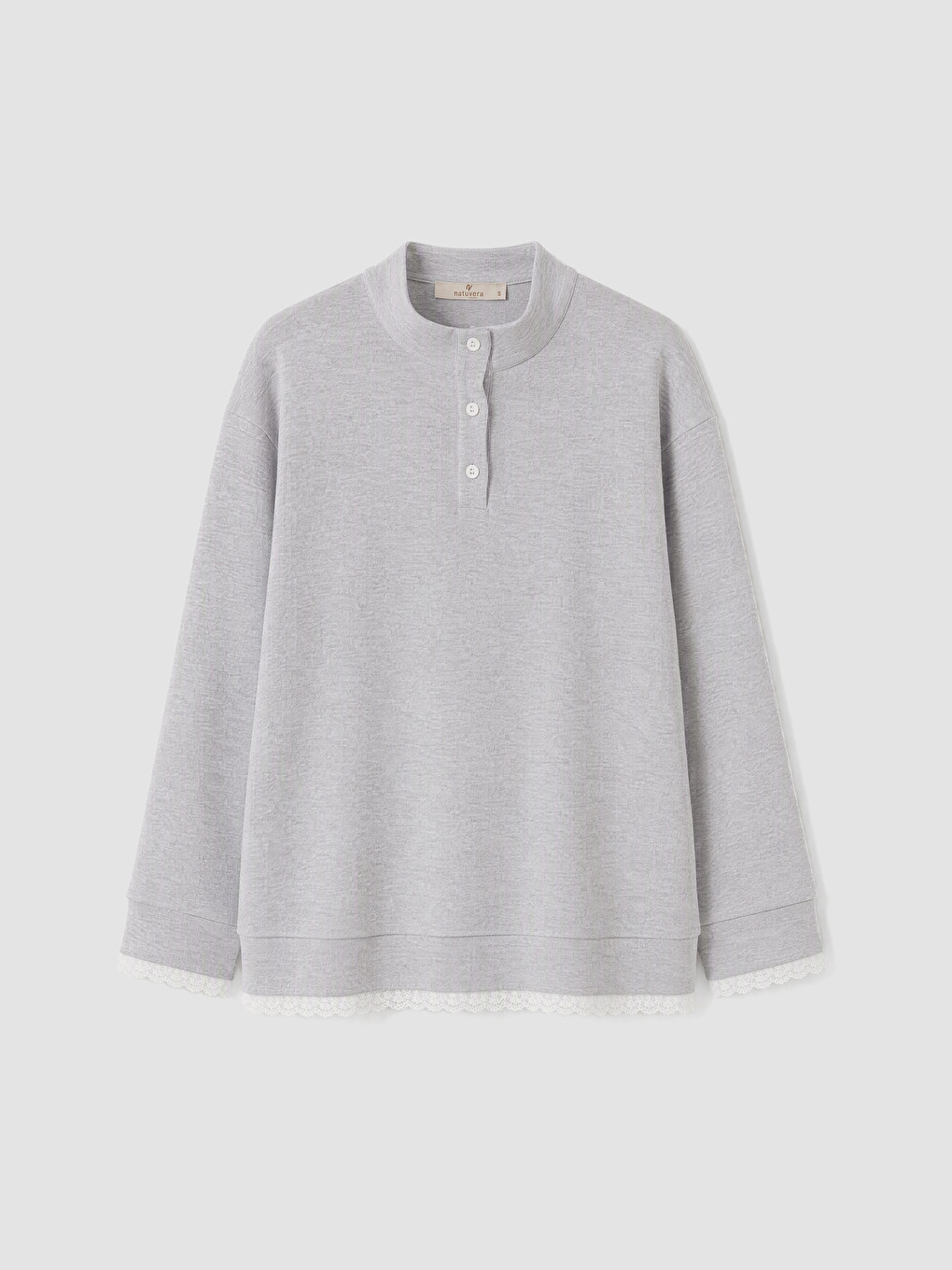 Mock Neck Laced Women's Sweatshirt