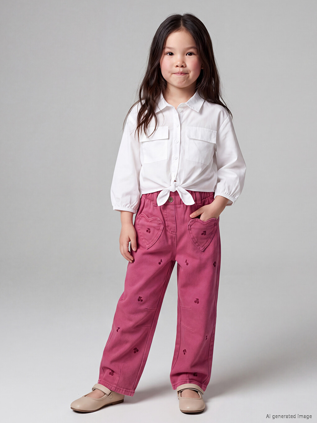  Embroidered Girls' Jeans