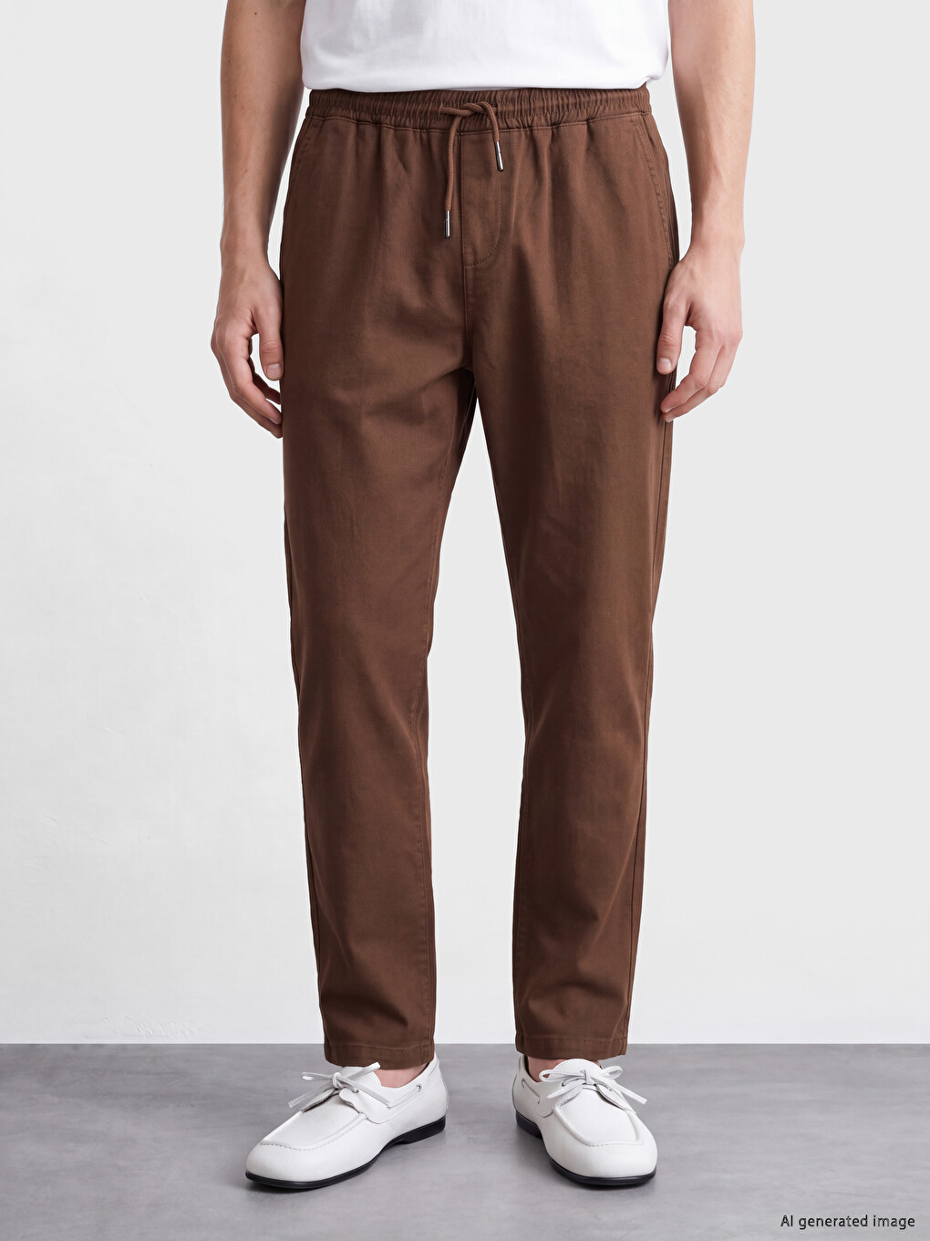 Kahverengi Regular Fit Erkek Pantolon-1