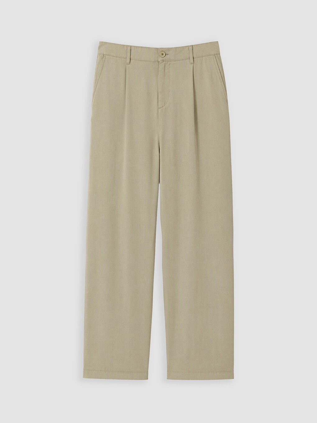 Yeşil Loose Fit Erkek Pileli Pantolon