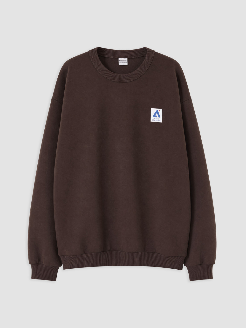 Kahverengi Bisiklet Yaka Erkek Çocuk Sweatshirt