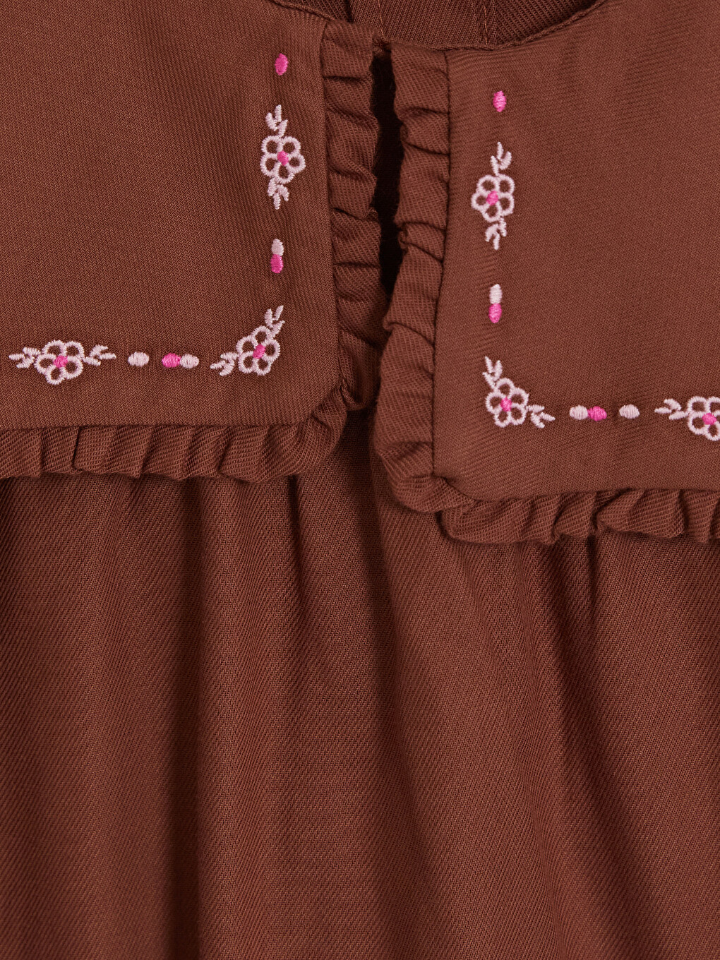 Peter Pan Collar Ruffled Girls' Dress-1