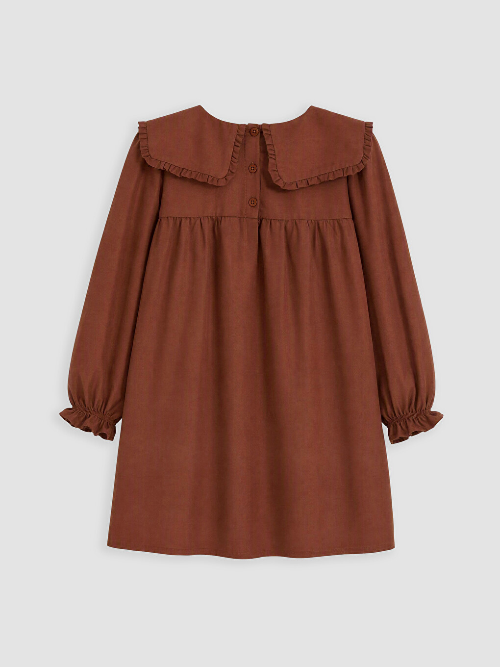 Peter Pan Collar Ruffled Girls' Dress-2