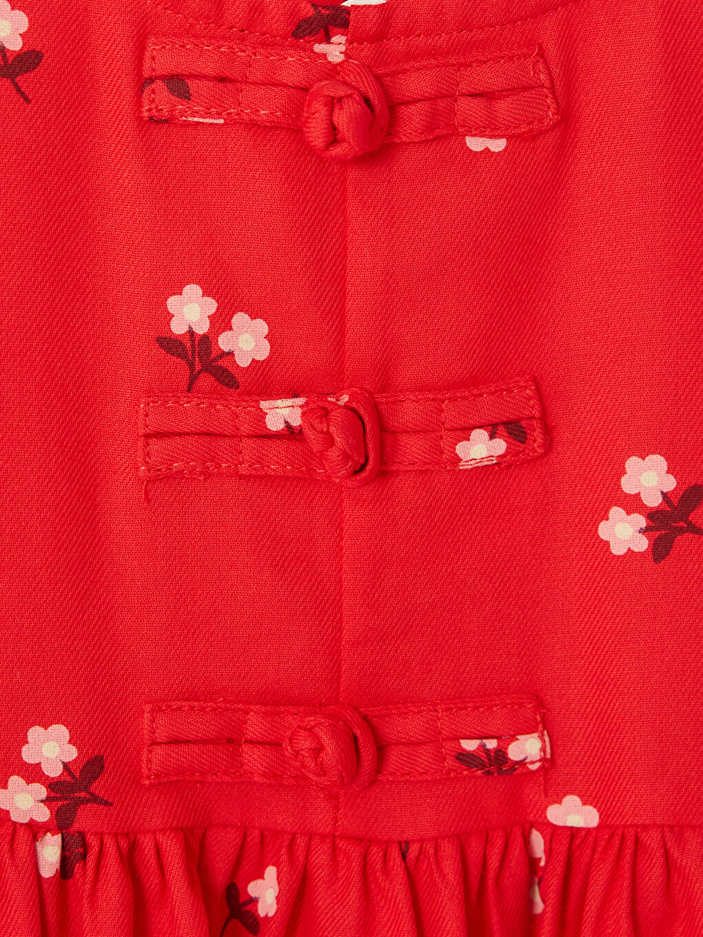 Robe Gabardine Florale Fille-1