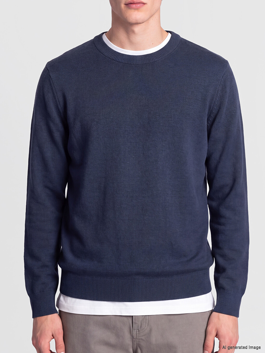 Crew Neck Men's Sweater-2