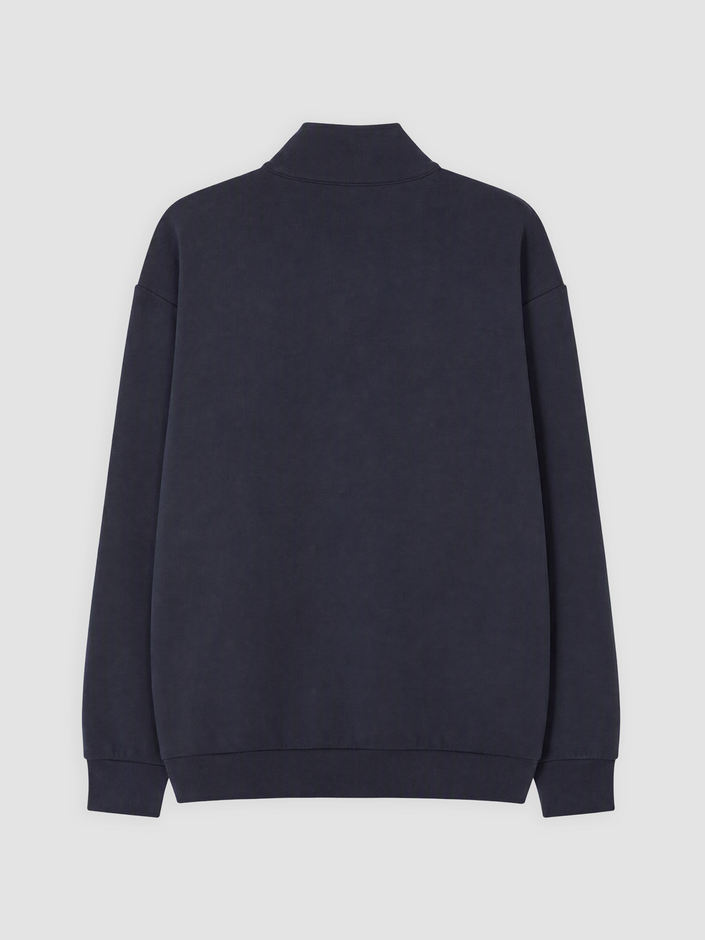 Lacivert Dik Yaka Erkek Sweatshirt-1