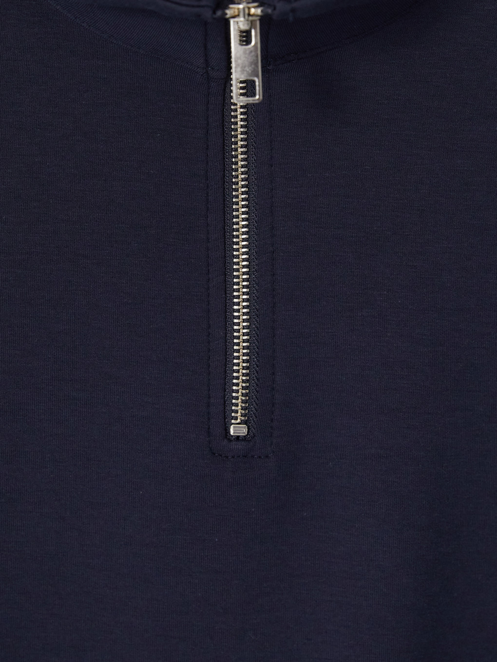 Lacivert Dik Yaka Erkek Sweatshirt-2