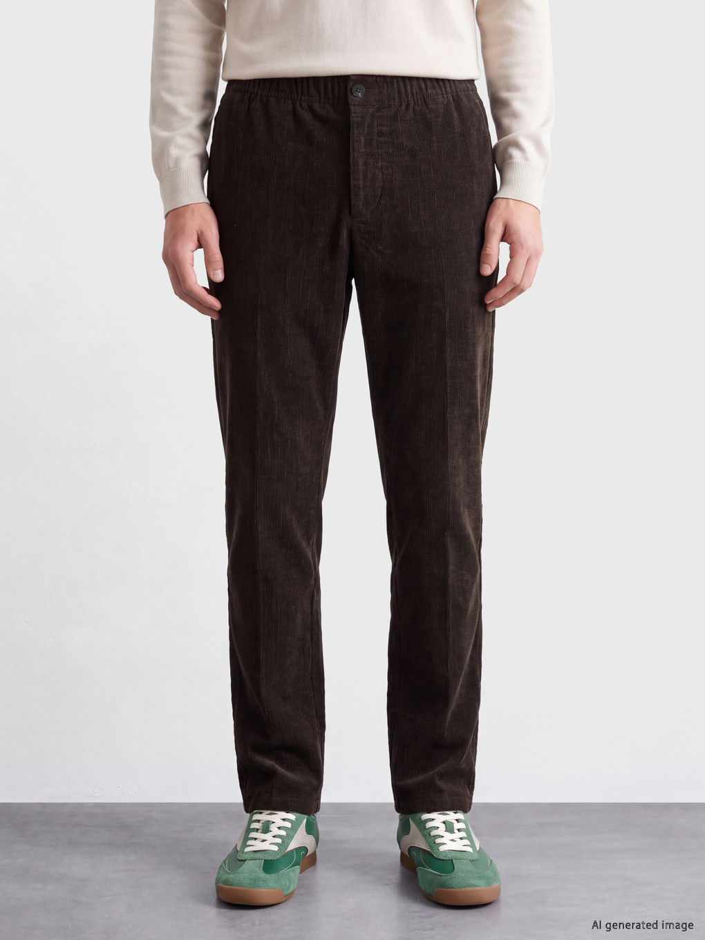 Kahverengi Regular Fit Erkek Pantolon-1